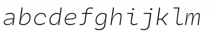 Galix Mono Extra Light Italic Font LOWERCASE
