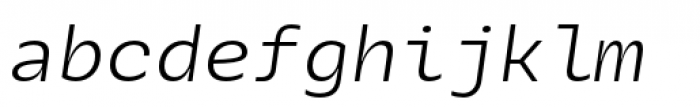 Galix Mono Light Italic Font LOWERCASE