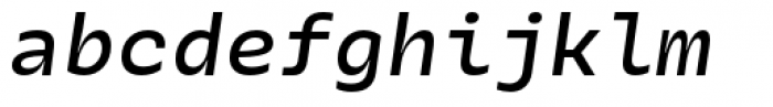 Galix Mono Medium Italic Font LOWERCASE