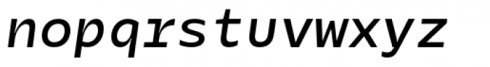 Galix Mono Medium Italic Font LOWERCASE