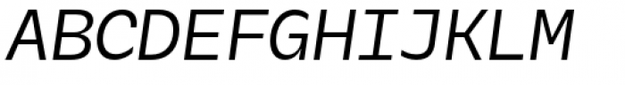 Galix Mono Regular Italic Font UPPERCASE