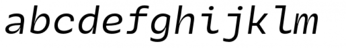 Galix Mono Regular Italic Font LOWERCASE
