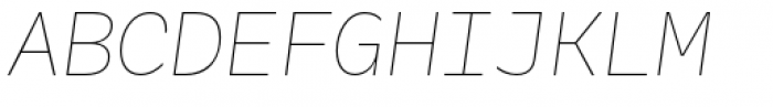 Galix Mono Thin Italic Font UPPERCASE