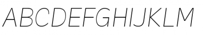 Galix Ultra Light Italic Font UPPERCASE