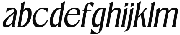 Galliso Italic Font LOWERCASE