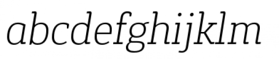 Gaspo Slab Extra Light Italic Font LOWERCASE