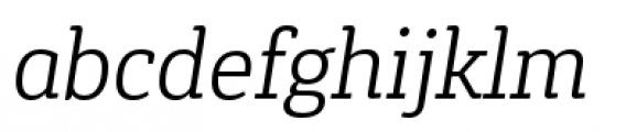Gaspo Slab Light Italic Font LOWERCASE