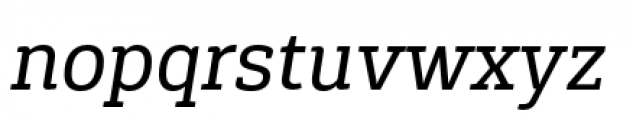 Gaspo Slab Regular Italic Font LOWERCASE