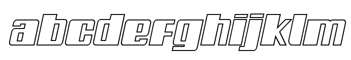 Galactic Storm Outline Italic Font LOWERCASE