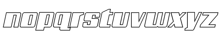 Galactic Storm Outline Italic Font LOWERCASE