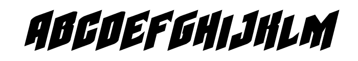 Galaxy Force Extra-Expanded Italic Font LOWERCASE