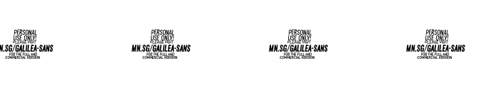 Galilea Sans PERSONAL USE Italic Font OTHER CHARS