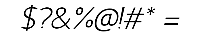 Gama-Sans Light Italic Font OTHER CHARS