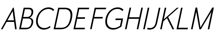Gama-Sans Light Italic Font UPPERCASE