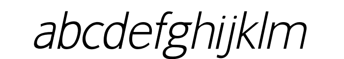 Gama-Sans Light Italic Font LOWERCASE