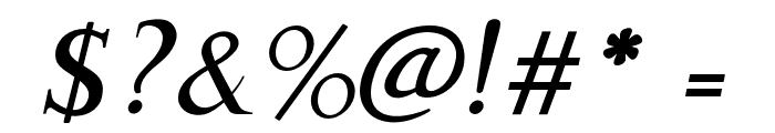 Gama-Serif Bold Italic Font OTHER CHARS
