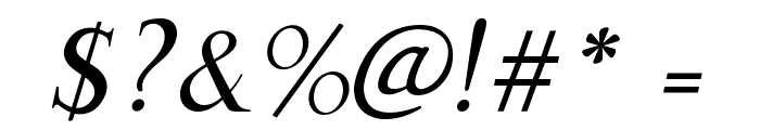 Gama-Serif Italic Font OTHER CHARS