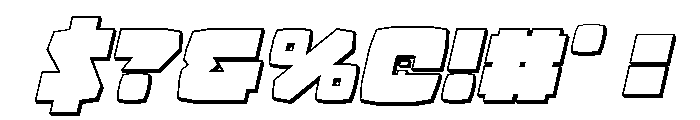 Gamer Spot 3D Italic Font OTHER CHARS