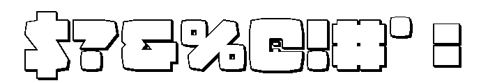 Gamer Spot 3D Font OTHER CHARS