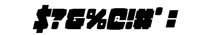 Gamer Spot Condensed Italic Font OTHER CHARS
