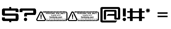 Gamez PERSONAL USE ONLY! Font OTHER CHARS