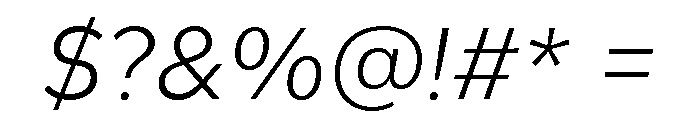 Gantari-LightItalic Font OTHER CHARS