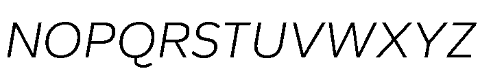Gantari-LightItalic Font UPPERCASE