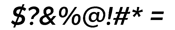 Gantari-SemiBoldItalic Font OTHER CHARS