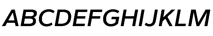 Gantari-SemiBoldItalic Font UPPERCASE