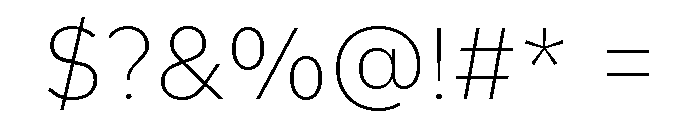 Gantari-Thin Font OTHER CHARS