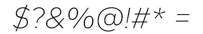 Gantari-ThinItalic Font OTHER CHARS