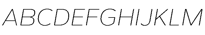 Gantari-ThinItalic Font UPPERCASE
