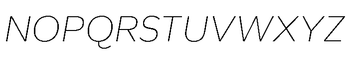 Gantari-ThinItalic Font UPPERCASE