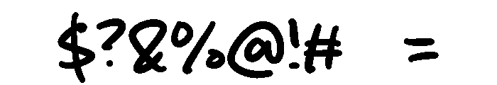 Gantle Brush Font OTHER CHARS