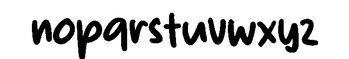 Gantle Brush Font LOWERCASE