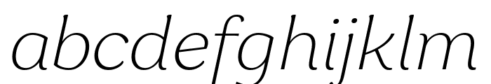 Garbata Trial Extralight Italic Font LOWERCASE