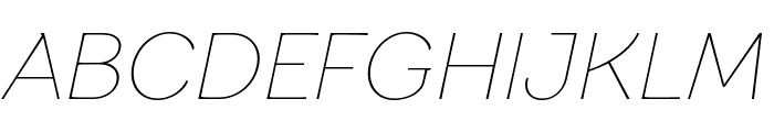 Garbata Trial Thin Italic Font UPPERCASE
