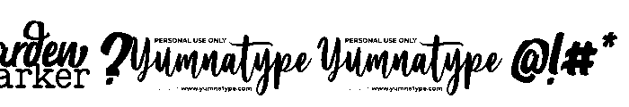 Garden marker Personal Use Font OTHER CHARS