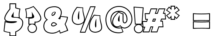Gastar Graffiti Outline Font OTHER CHARS