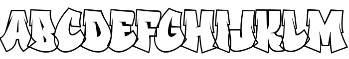 Gastar Graffiti Outline Font UPPERCASE