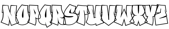 Gastar Graffiti Outline Font UPPERCASE