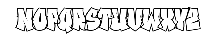 Gastar Graffiti Outline Font LOWERCASE