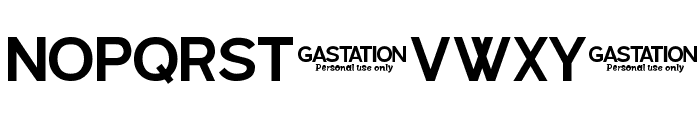Gastation Font LOWERCASE