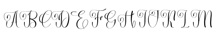 Gastonia Calligraphy Font UPPERCASE