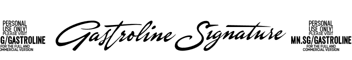 Gastroline Signature PERSONAL Regular Font OTHER CHARS