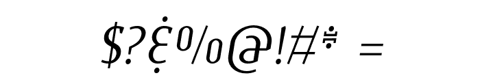 Gawaa Italic Font OTHER CHARS
