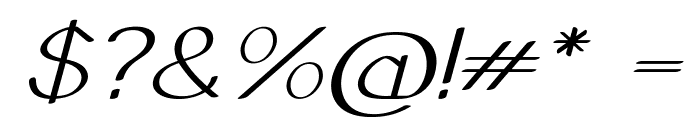 Galavin-ExpandedItalic Font OTHER CHARS