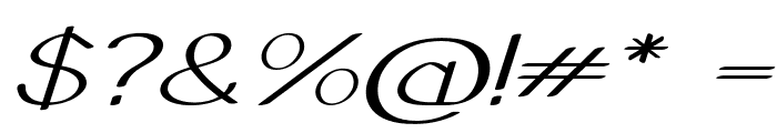 Galavin-ExtraexpandedItalic Font OTHER CHARS