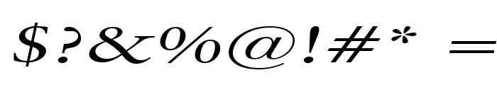 Garrick Extended Italic Font OTHER CHARS