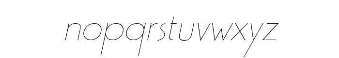 Gaston Wide Italic Font LOWERCASE